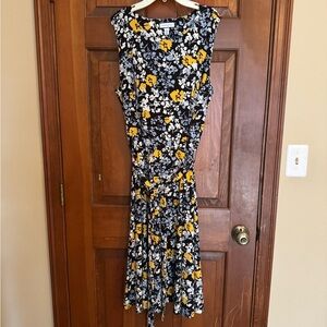Charter Club Black and Yellow Floral Top